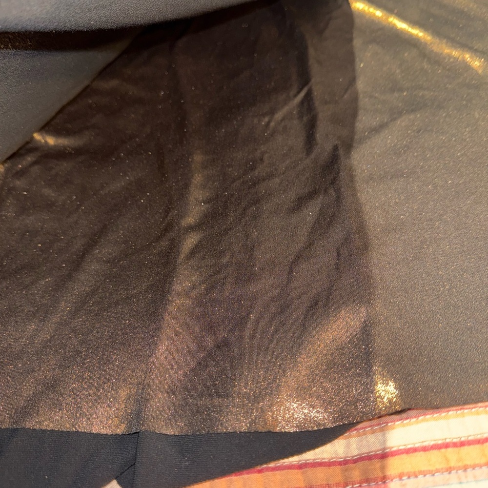 Zara Asymmetrical Color Block Metallic Slip Dress - Picture 6 of 9